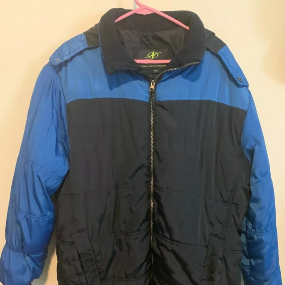 Nordic track Blue Hooded Jacket Coat Winter Puffer